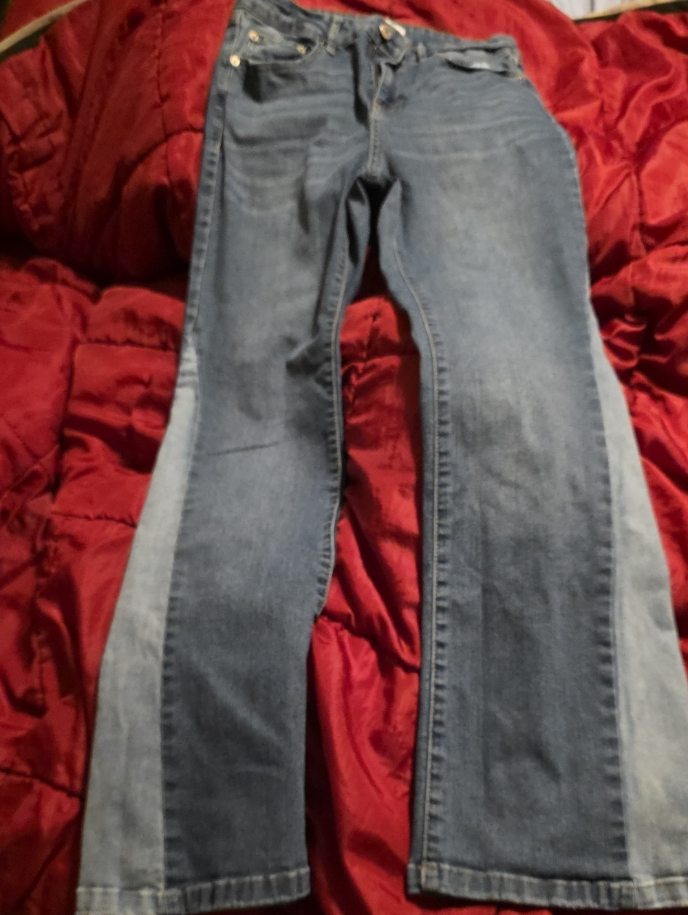 Marc New York Two-Tone Blue Flare Leg Jeans